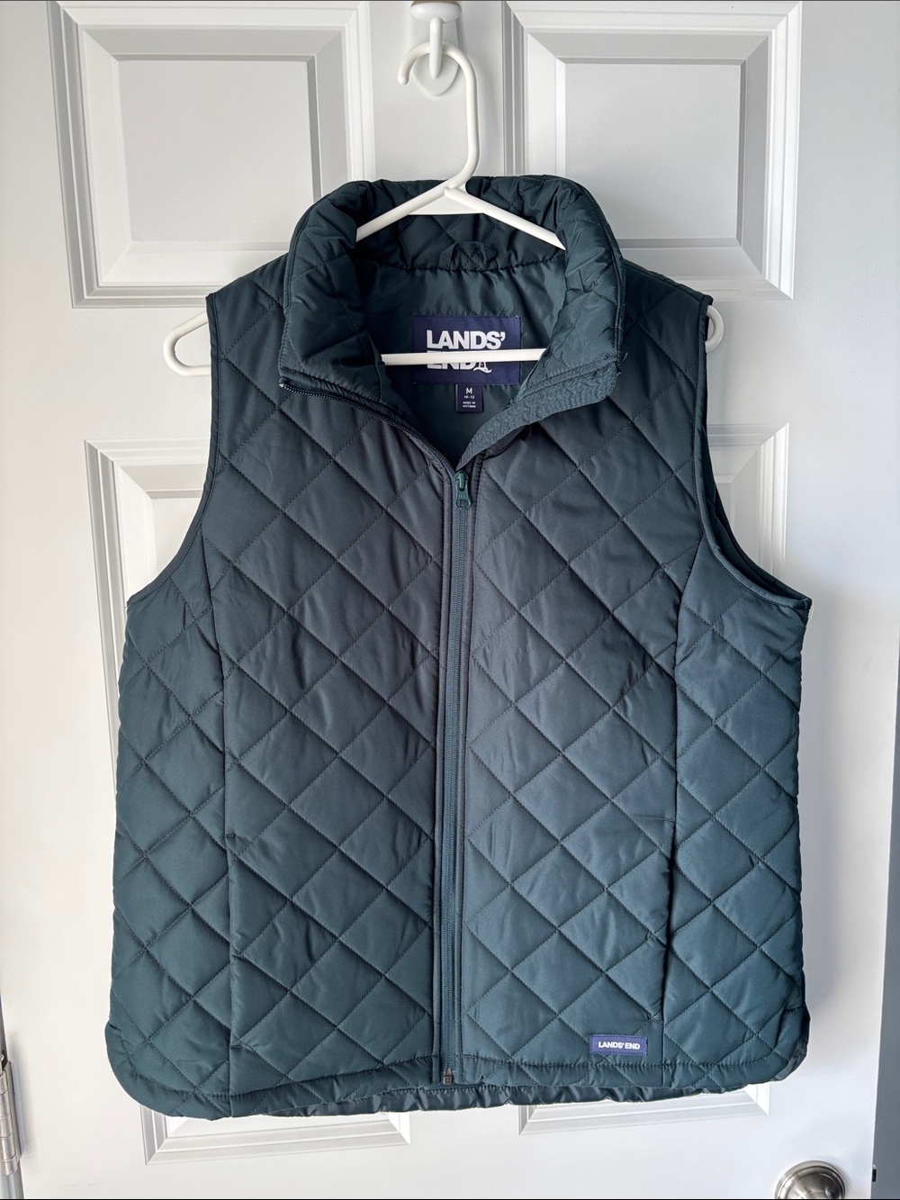 Lands' End Womens' Quilted Vest - Forest Green
